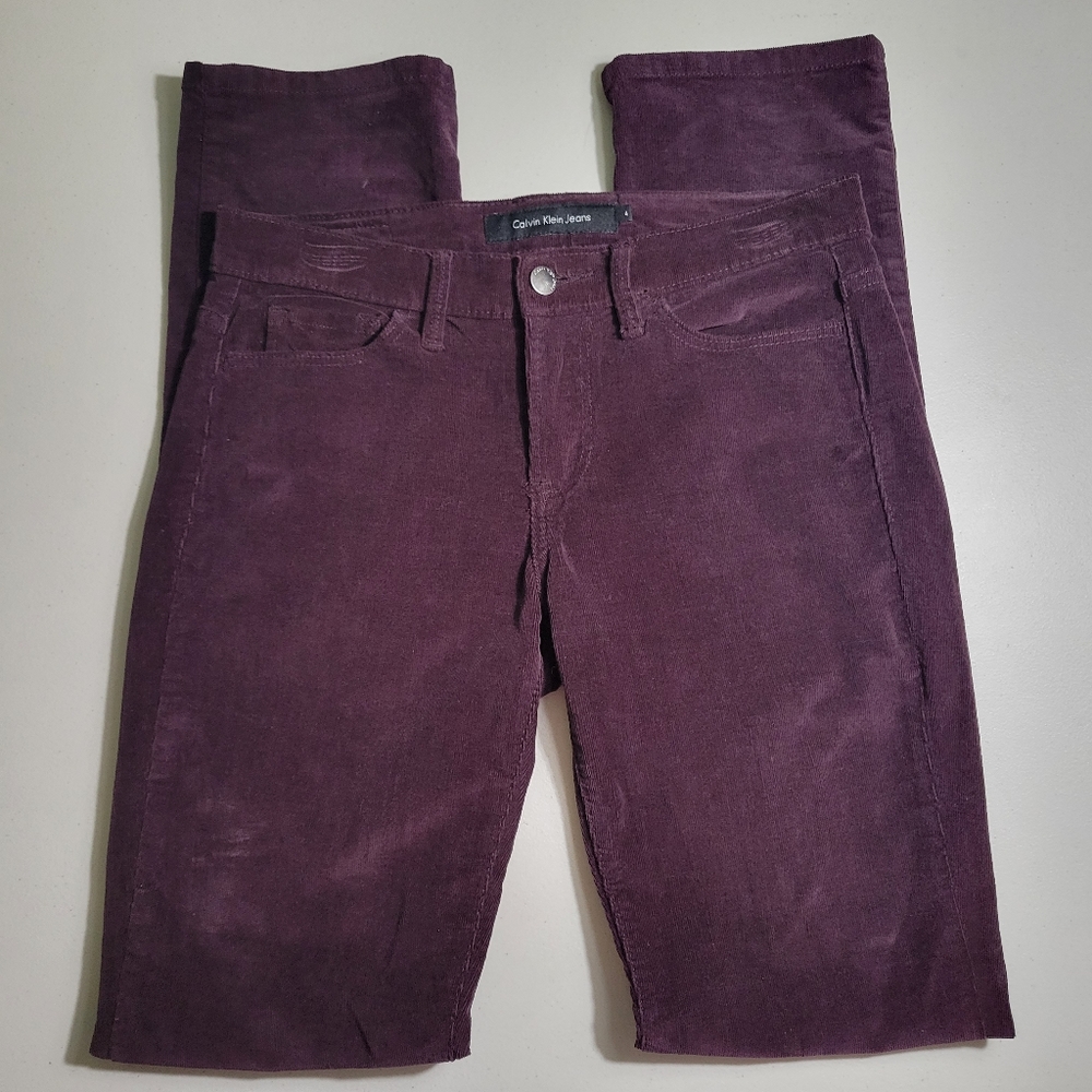 Calvin Klein Velvet Corduroy Straight Dress Pants
